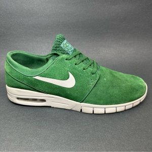 Nike Stefan Janoski Max L Gorge Green Metallic Silver Men's Shoes Size 11.5